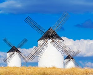 Windmills, Campo de Criptana, Ciudad Real Province, Castilla-La Mancha, Spain, Windmills, Campo de Criptana, Ciudad Real Province, Castilla-La Mancha, Spain,